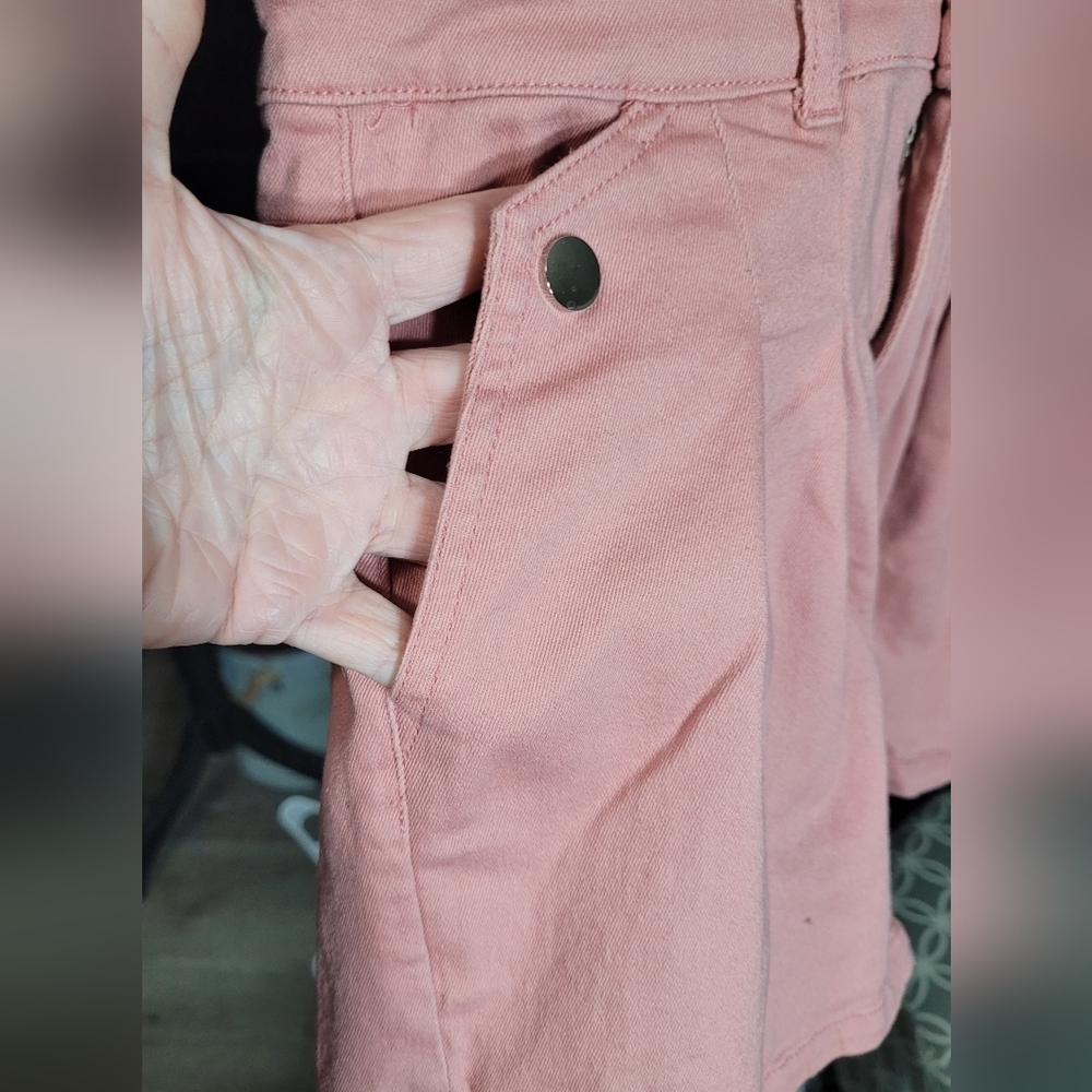 Denim Blvd Pink Romper with Button Front Small - Picture 3 of 5